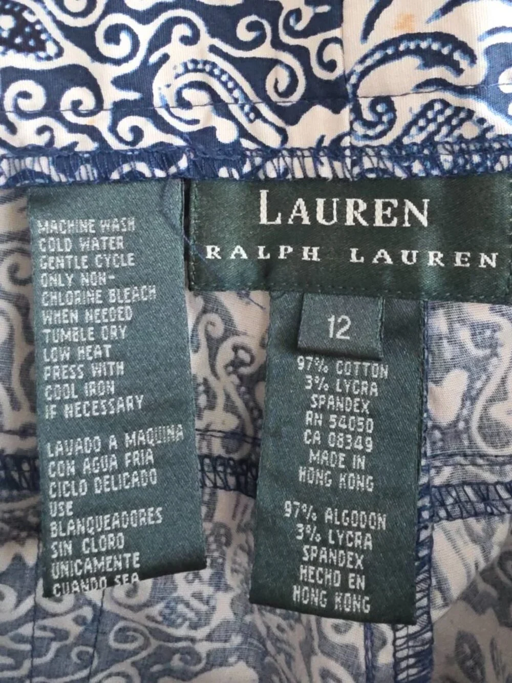 Y2K NWT Lauren Ralph Lauren cotton blend Capri pants